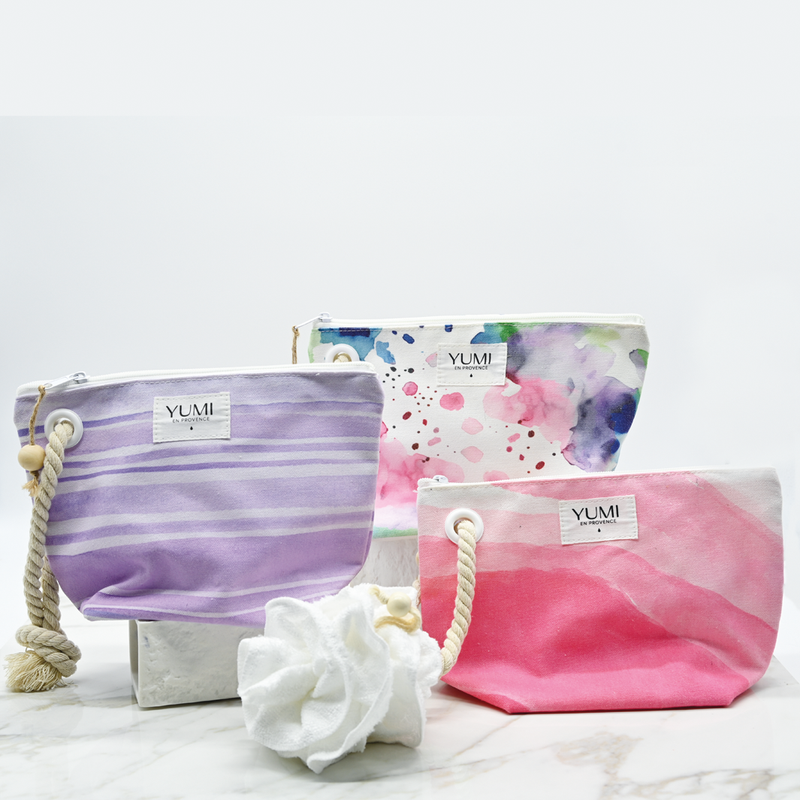 Pochette en toile Tendre Rose