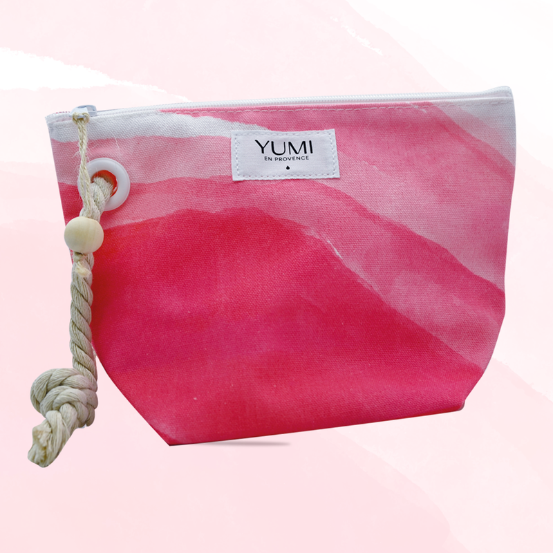 Pochette en toile Tendre Rose